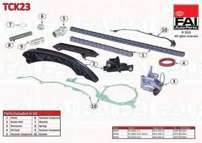 FAI AUTOPARTS tck23 -  Комплект цепи привода распредвала